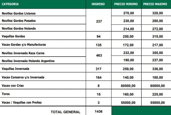 Plaza sostenida en el remate de La Ganadera en Ramírez