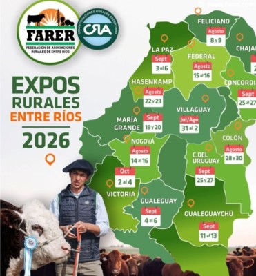 Farer presentó el calendario 2026 de muestras rurales entrerrianas