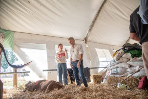 Frigerio estuvo la Expo Provincial de la Leche que se realiza en Nogoyá