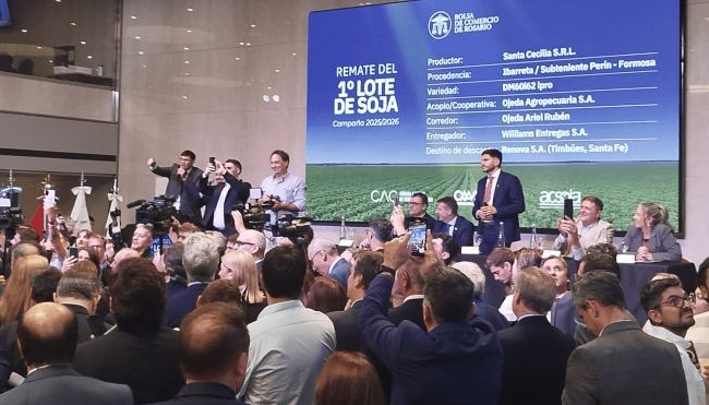 Por primera vez un banco adquiere el primer lote de soja en la BCR