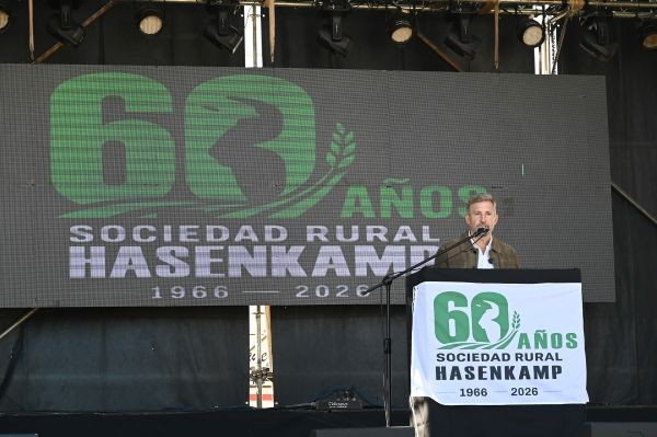Frigerio aseguró en Hasenkamp que nunca más habrá un gobierno enfrentado con el campo